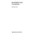 AEG Micromat Duo 210 D Owners Manual