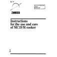 ZANUSSI MC19M Owners Manual
